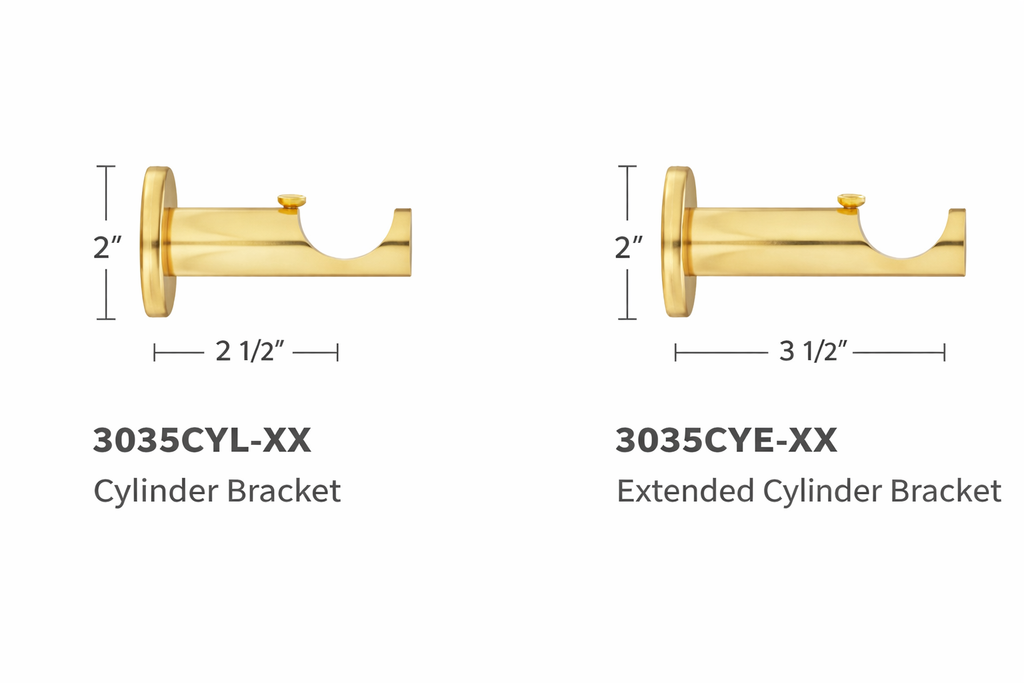 Clear Acrylic Curtain Rod System Forest Glasgow 1 3/8 Inch Decorative Drapery Pole with Rings