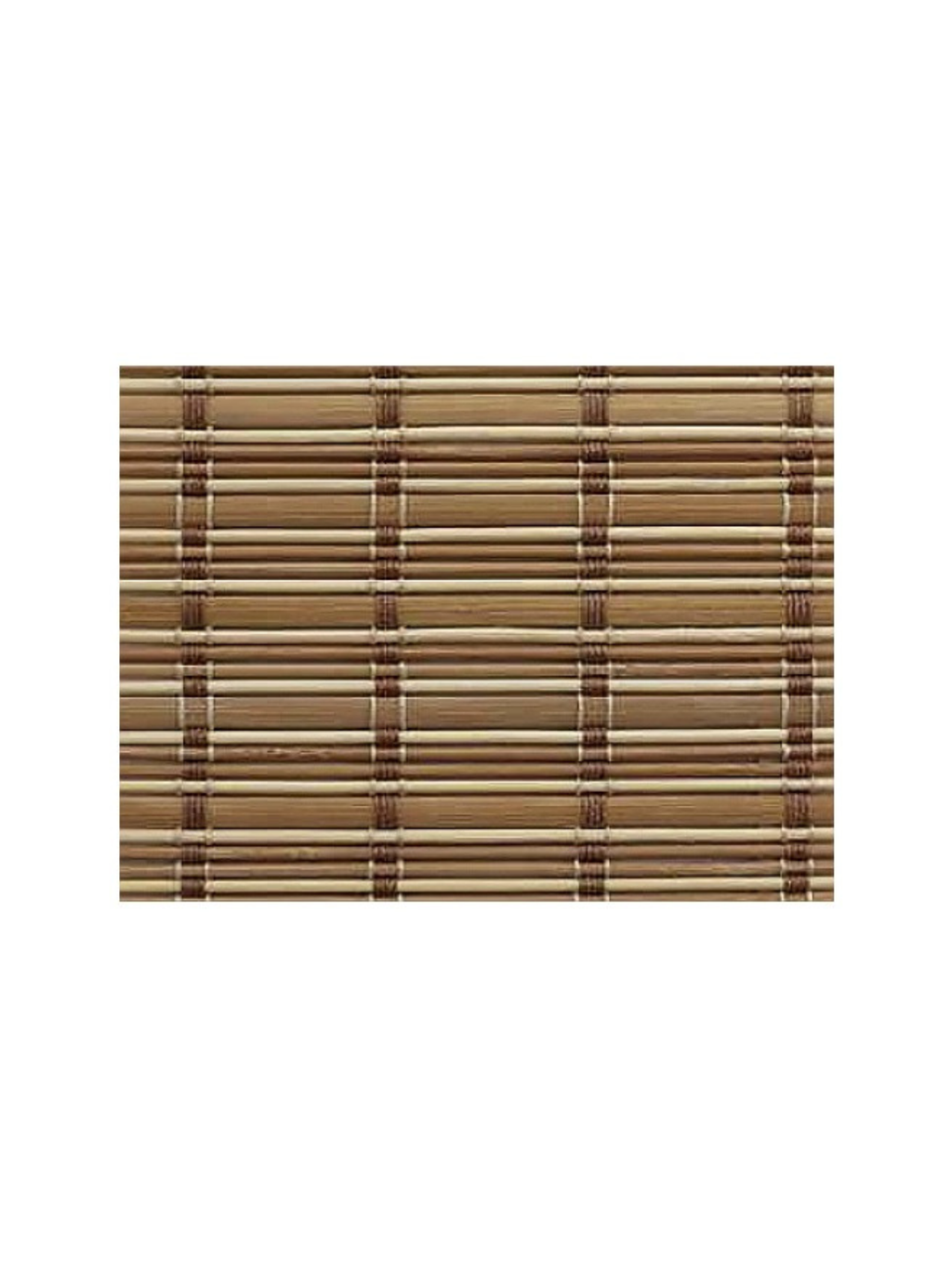 Close-up of natural woven wood Roman shade texture with bamboo and jute fibers
