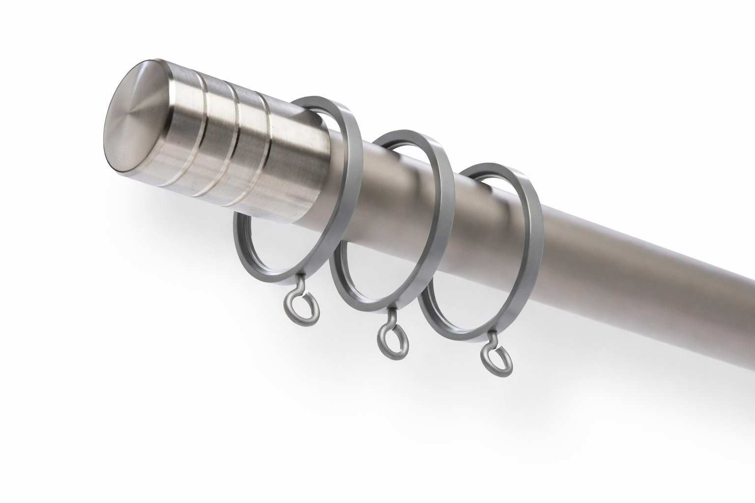 Decorative Drapery Pole System Forest Deventer Deco 1 1/8 Inch Curtain Rod with Smooth Traversing Rings