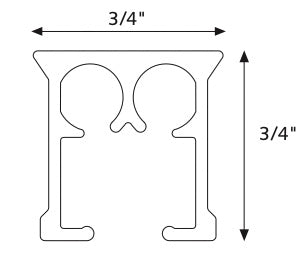 Forest CCS heavy duty cord draw curtain track for wall or ceiling mount