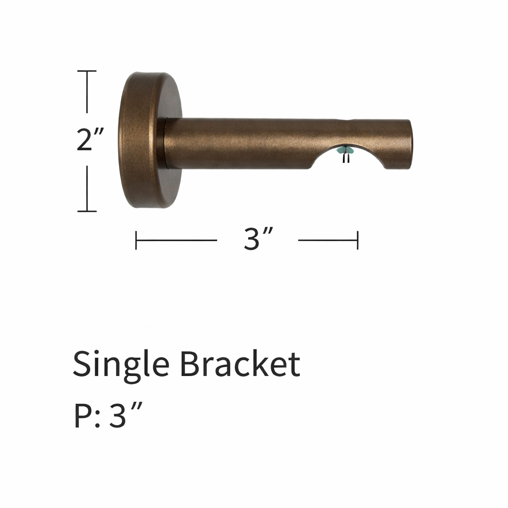 Forest Drapery Hardware Deventer 1 1/8 Inch Decorative Drapery Pole with Silent Rings for Custom Curtains