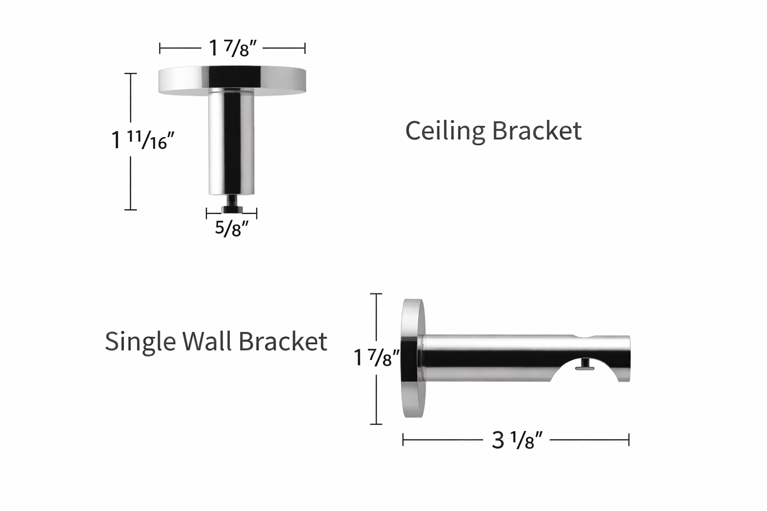 Forest Drapery Hardware Dresden Baton Draw Curtain Track with Solid Brass Finials and Aluminum Rail
