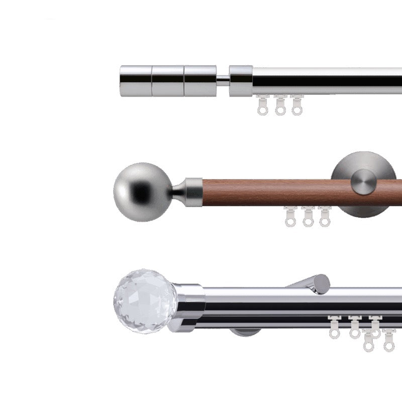 Forest Dresden Baton Draw Drapery Track System in Solid Brass and Aluminum for Decorative Curtain Hardware Installation