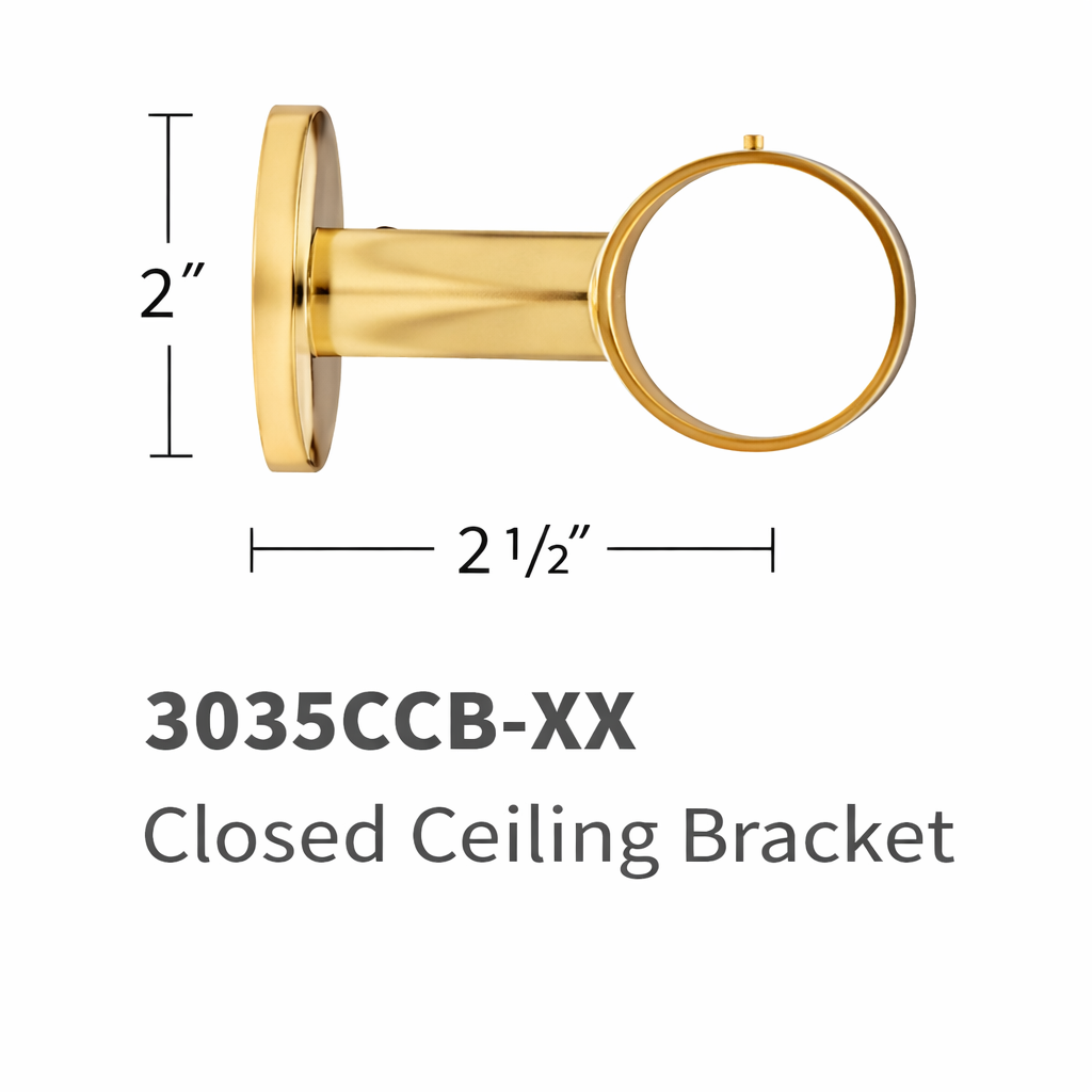 Forest Glasgow Acrylic Drapery Pole Set with Quiet Traverse Rings and Decorative Curtain Hardware