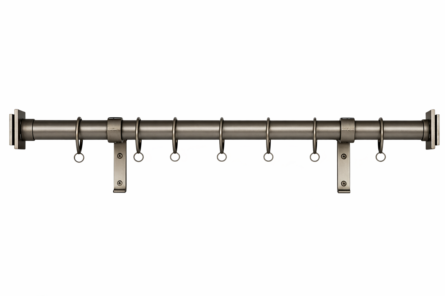 Magnolia Drapery Hardware Iron Curtain Rings for 1 1/2 Inch Decorative Curtain Rod System