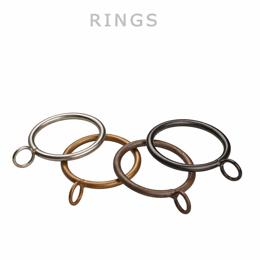 Magnolia Drapery Hardware iron curtain rings with eyelet for French return drapery rod system
