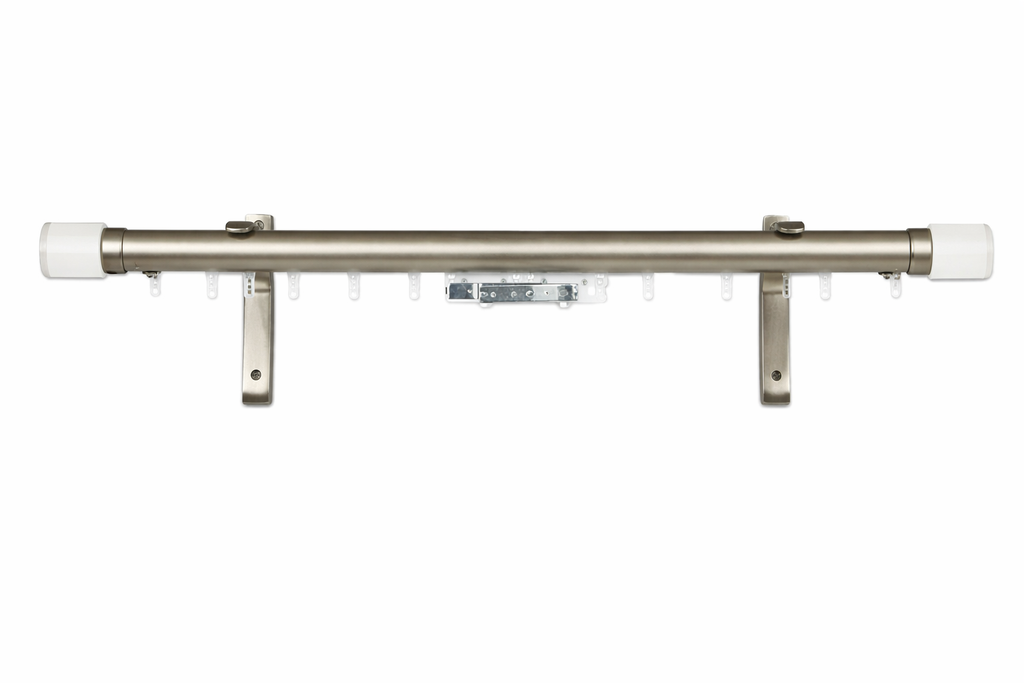 Magnolia Next Generation Iron Baton Draw Drapery Track with 1 1/2 Inch Decorative Traverse Curtain Rod