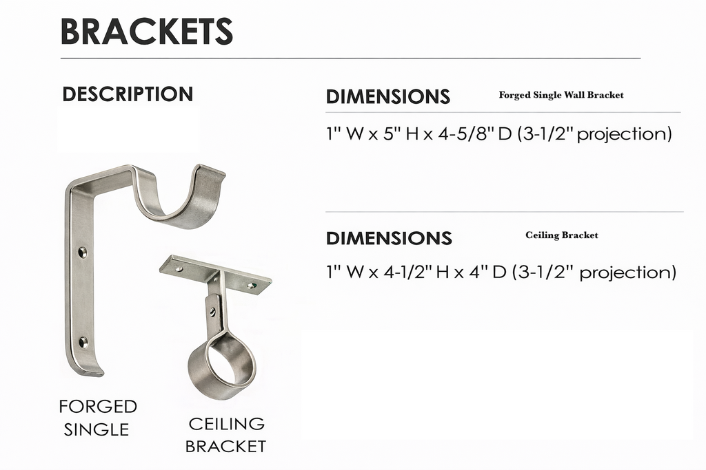 Magnolia Next Generation Iron Decorative Drapery Pole Set with Precision Iron Curtain Rod